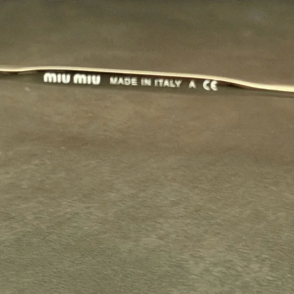 Miu Miu Oval Skinny Sunglasses Mu 58us 1ab 5o0 Black Silver/Grey NWT - Picture 12 of 15